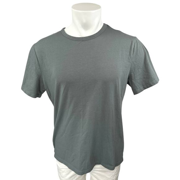 Cuts Men's Gray Short Sleeve Crew Neck Stretch Basic T Shirt Tee Top Size L - Picture 1 of 4